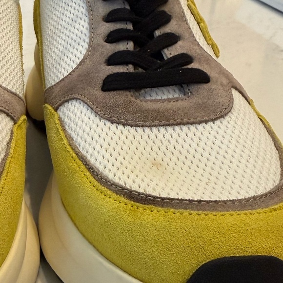 TORY BURCH women’s Good Luck Trainer Sneakers Yellow White tagged size 10 NEW - Picture 5 of 8